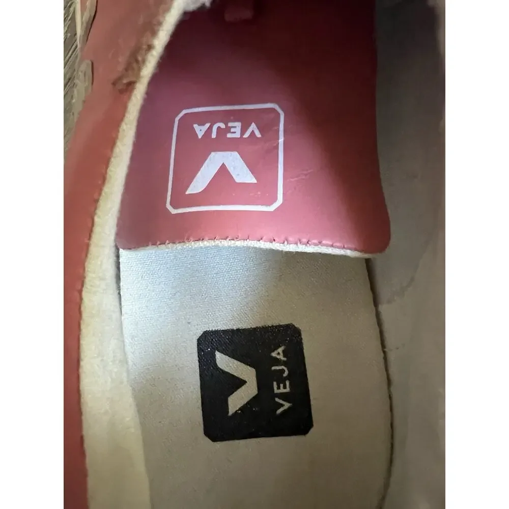 VEJA Esplar Womens Leather Sneakers Pink Sz 40 US 9 Lace Up Athletic Shoes